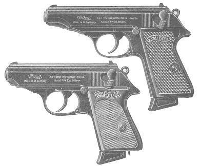 Walther PP (u gry) i PPK (na dole)